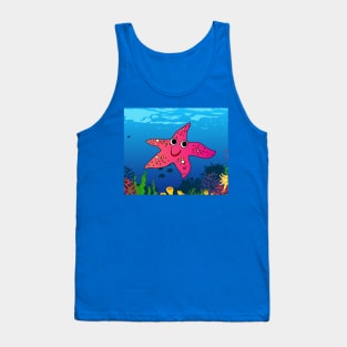 Colorful Funny Fish With Googly Eyes Tank Top